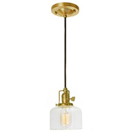 JVI Designs 1200-10-S4 Union Square Shyra 1 Light 5 inch Satin Brass Pendant Ceiling Light thumb