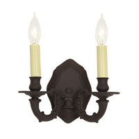 JVI Designs 224-08 Traditional Brass 2 Light 10 inch Oil Rubbed Bronze Wall Sconce Wall Light thumb