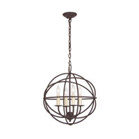 JVI Designs 3031-22 Globe 4 Light 15 inch Rust Chandelier Ceiling Light thumb