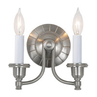JVI Designs 827-17 Traditional Brass 2 Light 8 inch Pewter Wall Sconce Wall Light thumb
