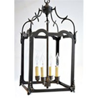 JVI Designs Cast Brass 4 Light Foyer Lantern in Oil Rubbed Bronze 944-08 thumb