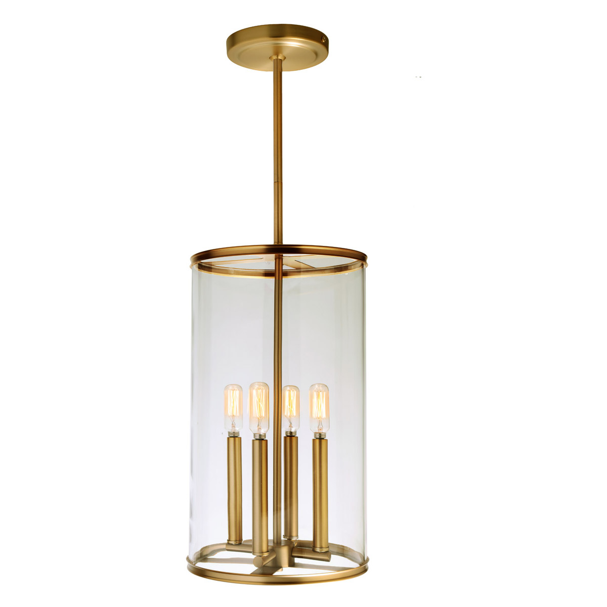 JVI Designs 1244-10 Gramercy 4 Light 10 inch Satin Brass Pendant Ceiling Light