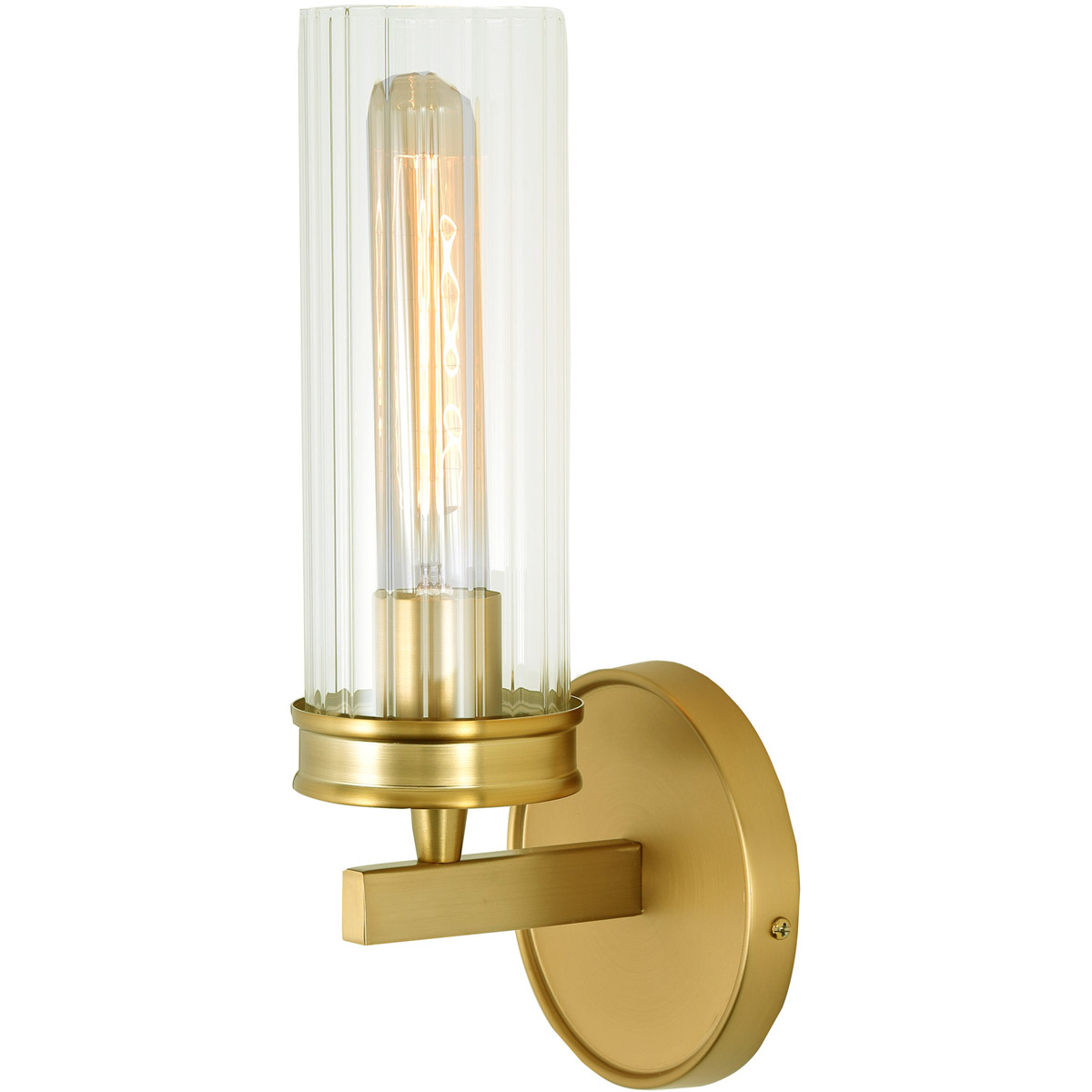 JVI Designs 42110 Hamilton 1 Light 5 inch Satin Brass Wall Sconce Wall Light