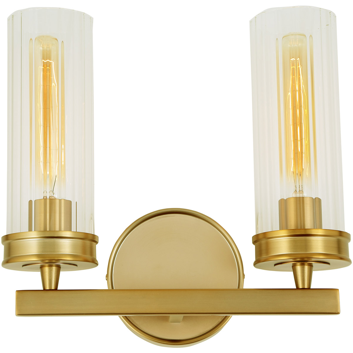 JVI Designs 42210 Hamilton 2 Light 125 inch Satin Brass Wall Sconce Wall Light