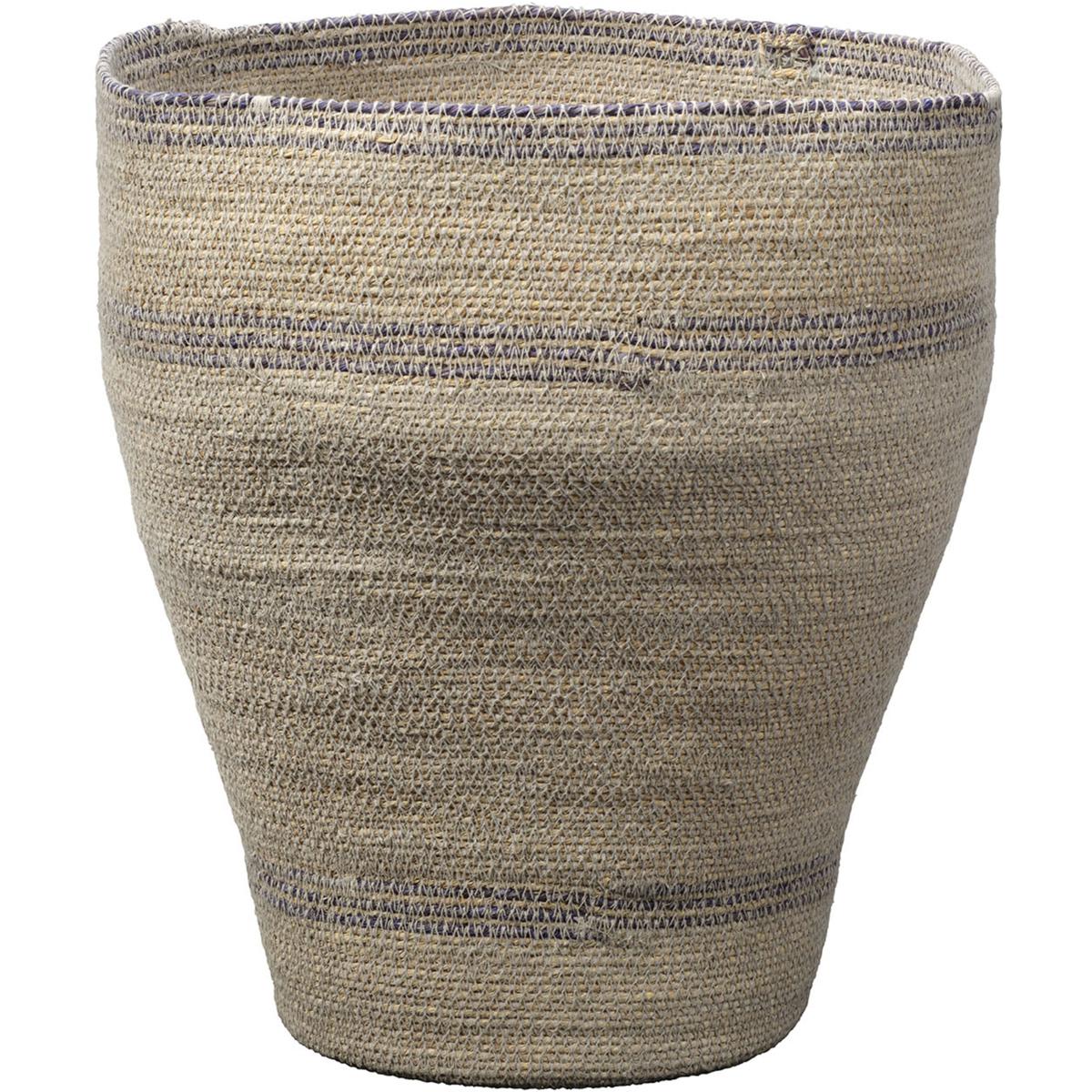 Jamie Young Co 10TROP-BANA Trophy 15.5 X 12 inch Basket in Natural Seagrass with Blue Accents, Inline