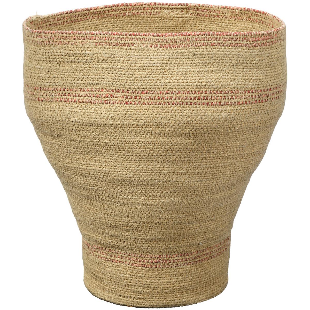 Jamie Young Co 10TROP-BAOR Trophy 15.5 X 12 inch Basket in Natural Seagrass with Orange Accents, Inline