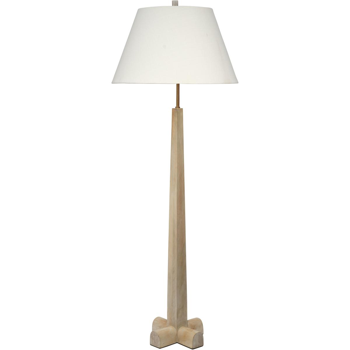 Jamie Young Co 1CHAR-FLWW Charleston 66 inch 150 watt White Washed Mango Wood Floor Lamp Portable Light, Inline