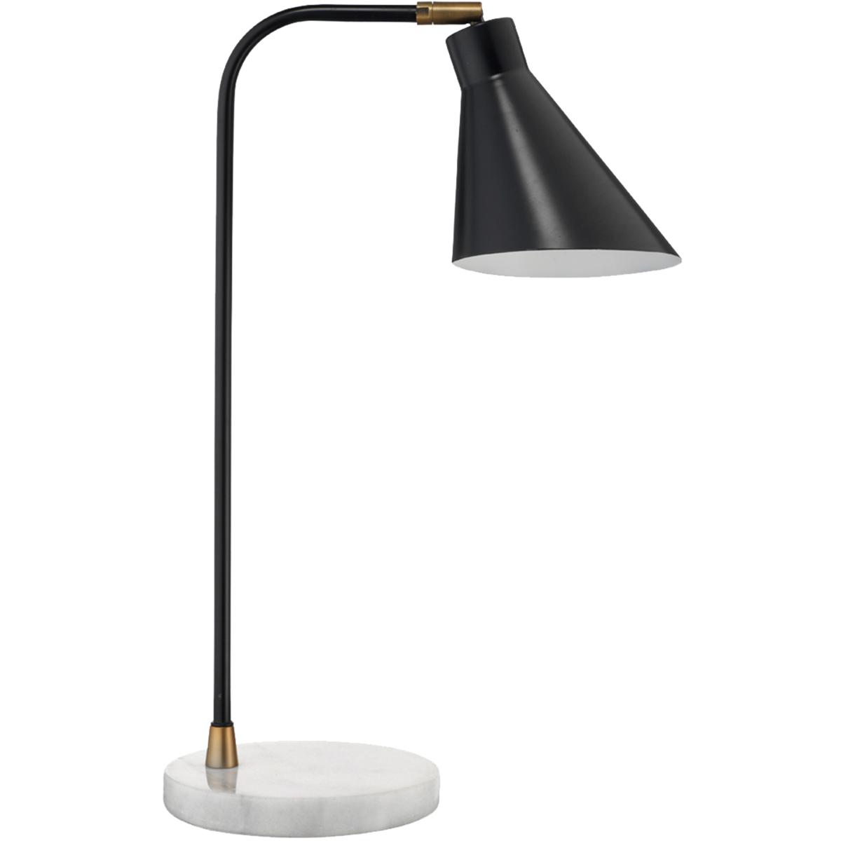 Jamie Young Co 1CHRO-TLBK Chronicle 19.75 inch 25.00 watt Black / Antique Brass / White Marble Task Lamp Portable Light