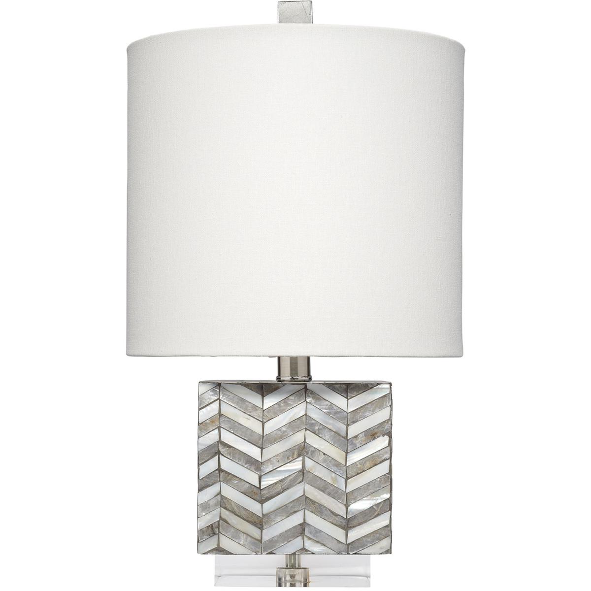 Jamie Young Co 1GARB-TLMOGR Garbo 16.5 inch 60 watt Mixed Grey and White Mother of Pearl Table Lamp Portable Light