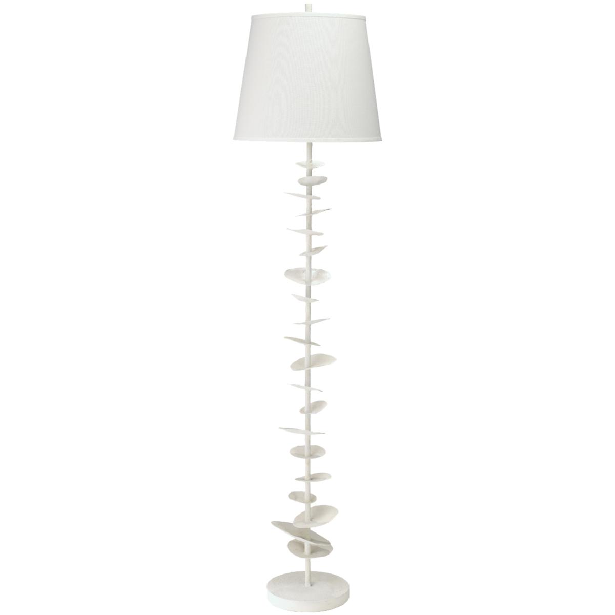 Jamie Young Co 1PETA-FLWH Petals 69 inch 150 watt White Gesso Floor Lamp Portable Light