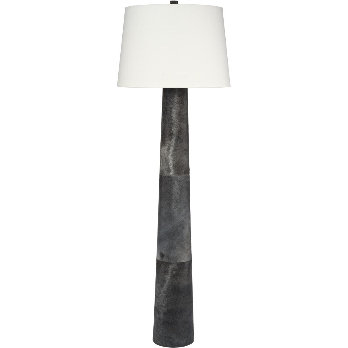 Jamie Young Co 1ROBE-FLSL Robertson 72 inch 150 watt Slate Hair on Hide Floor Lamp Portable Light, Inline