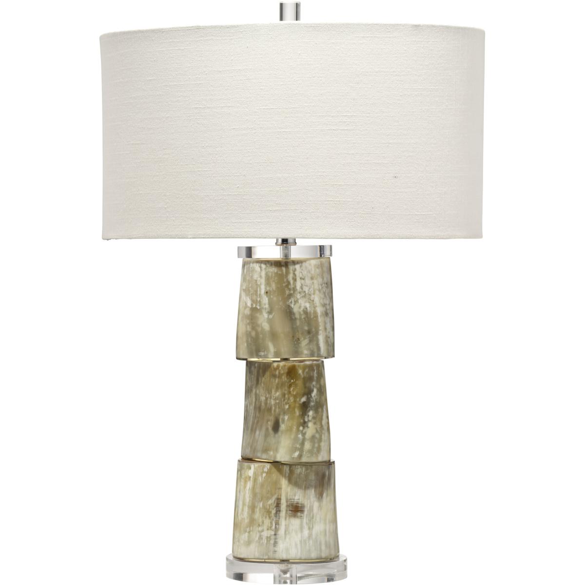 Jamie Young Co 1STAG-TLCR Stag 27 inch 150 watt Cream Stacked Horn Table Lamp Portable Light, Inline