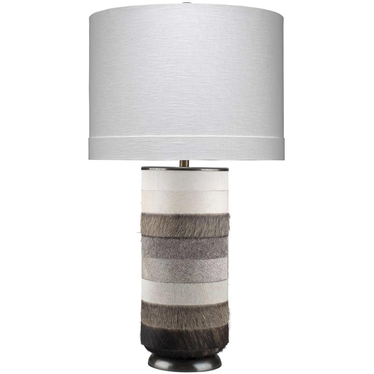 Jamie Young Co 1WINS-TLHI Winslow 33 inch 150 watt White / Light Grey / Dark Grey Hide Table Lamp Portable Light