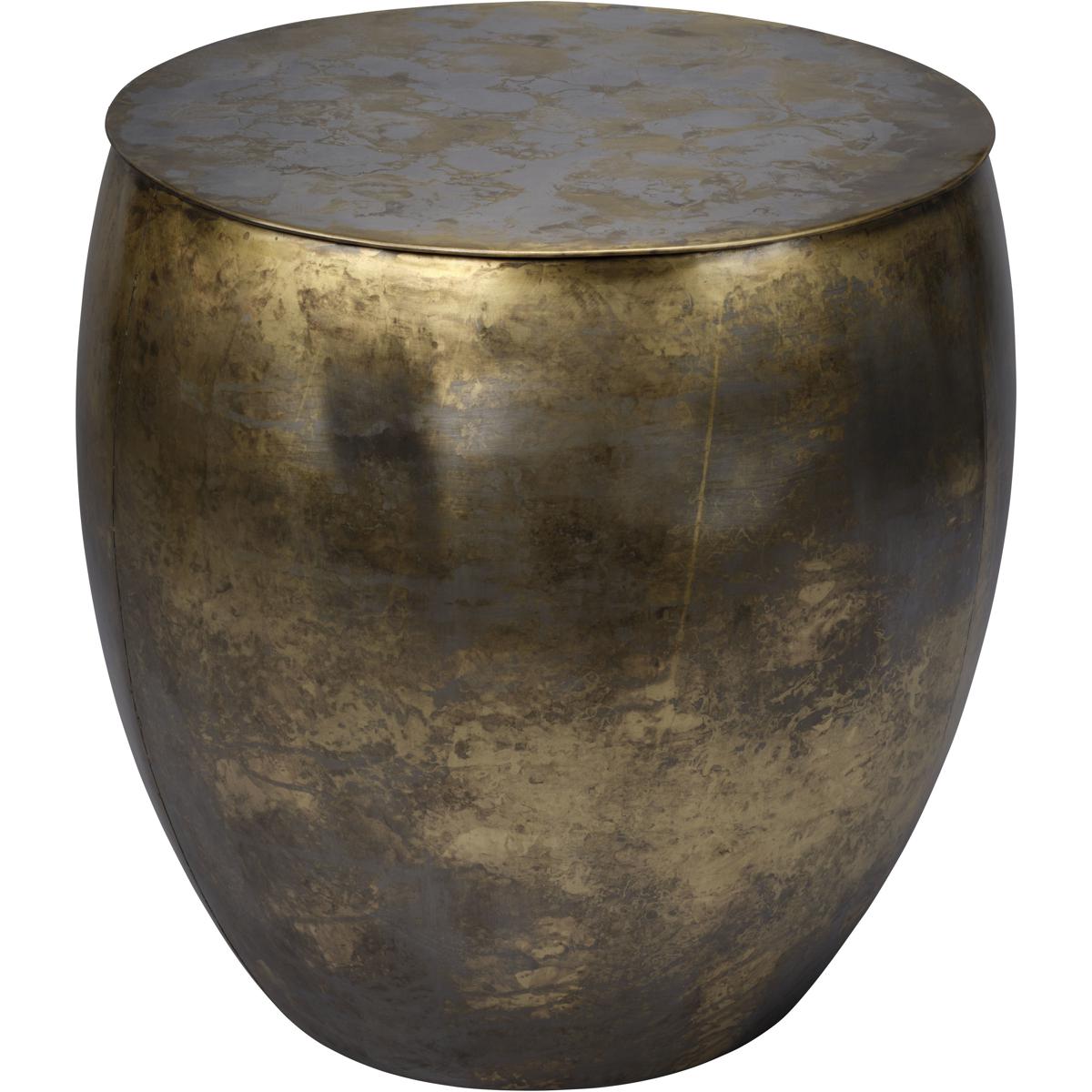 Jamie Young Co 20ARES-STGO Ares 22 X 20 inch Antique Brass and Silver Patina Side Table, Inline