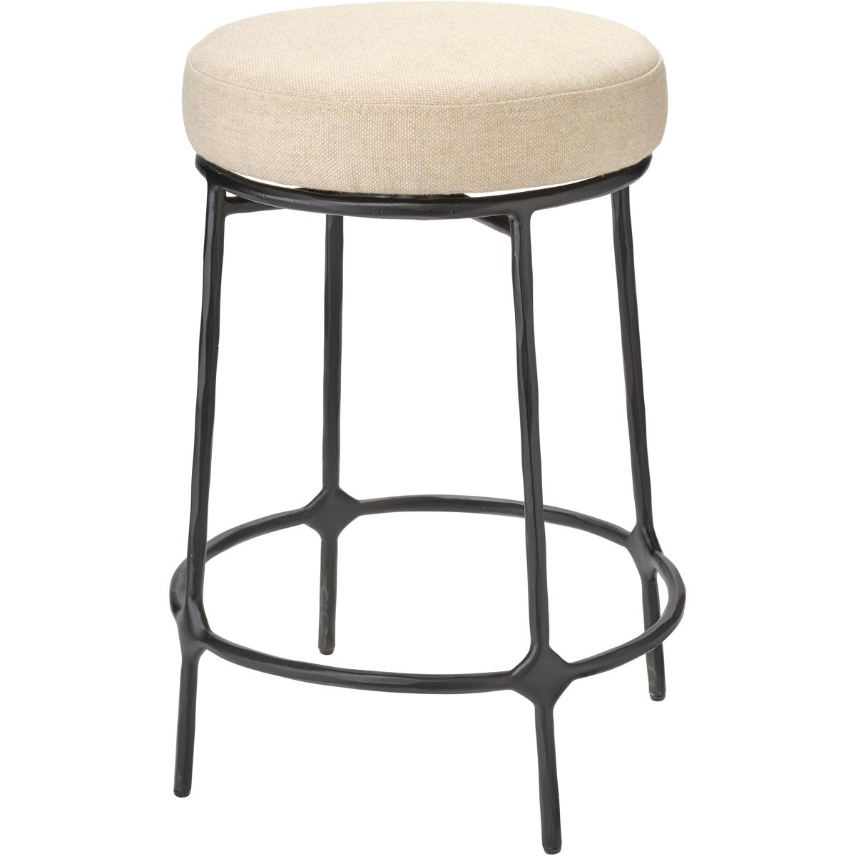 Jamie Young Co 20ASTE-CSBK Asteria 25 inch Black and Beige Counter Stool, Inline