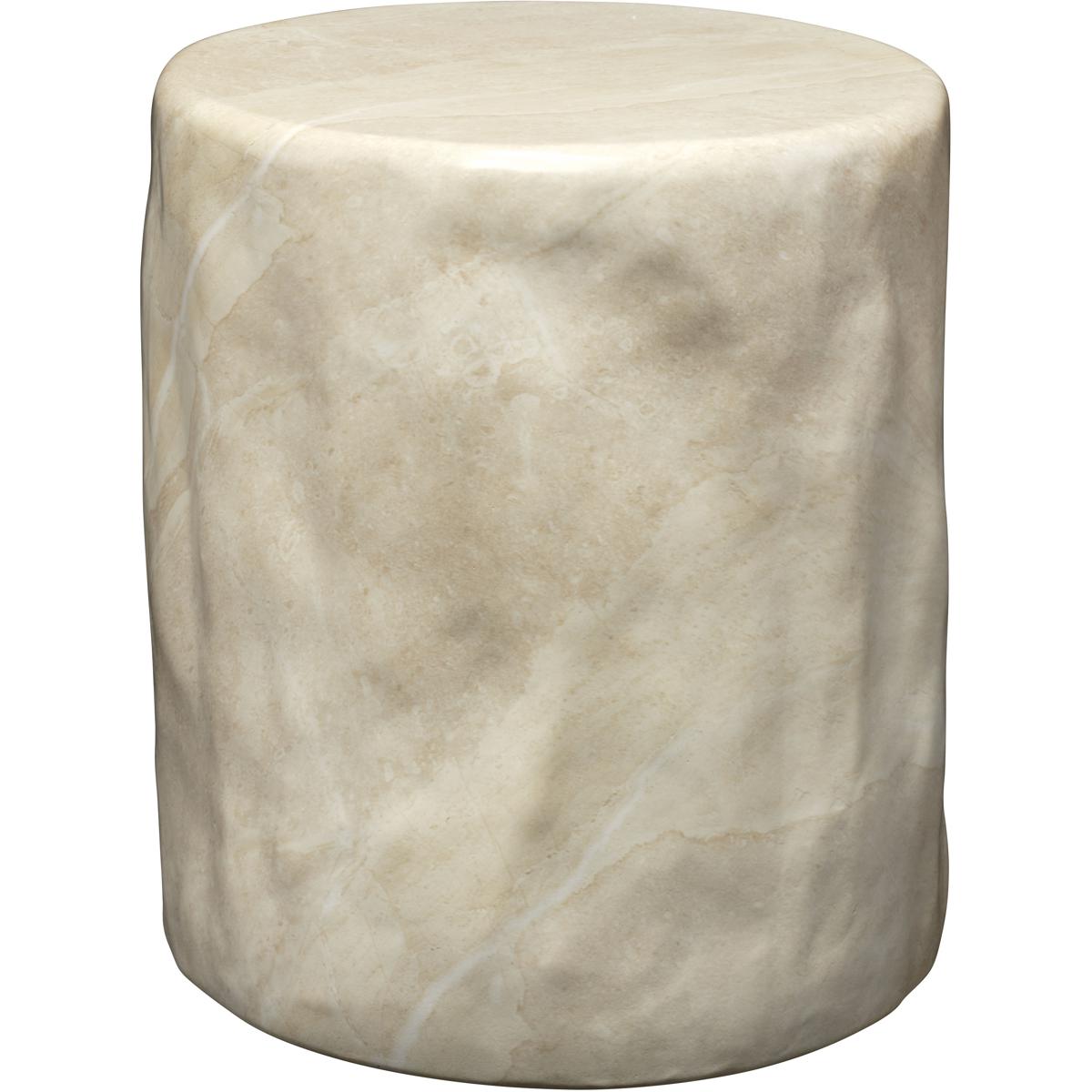 Jamie Young Co 20CEDA-STCR Cedar 20 X 18 inch Marbled Cream Side Table, Inline