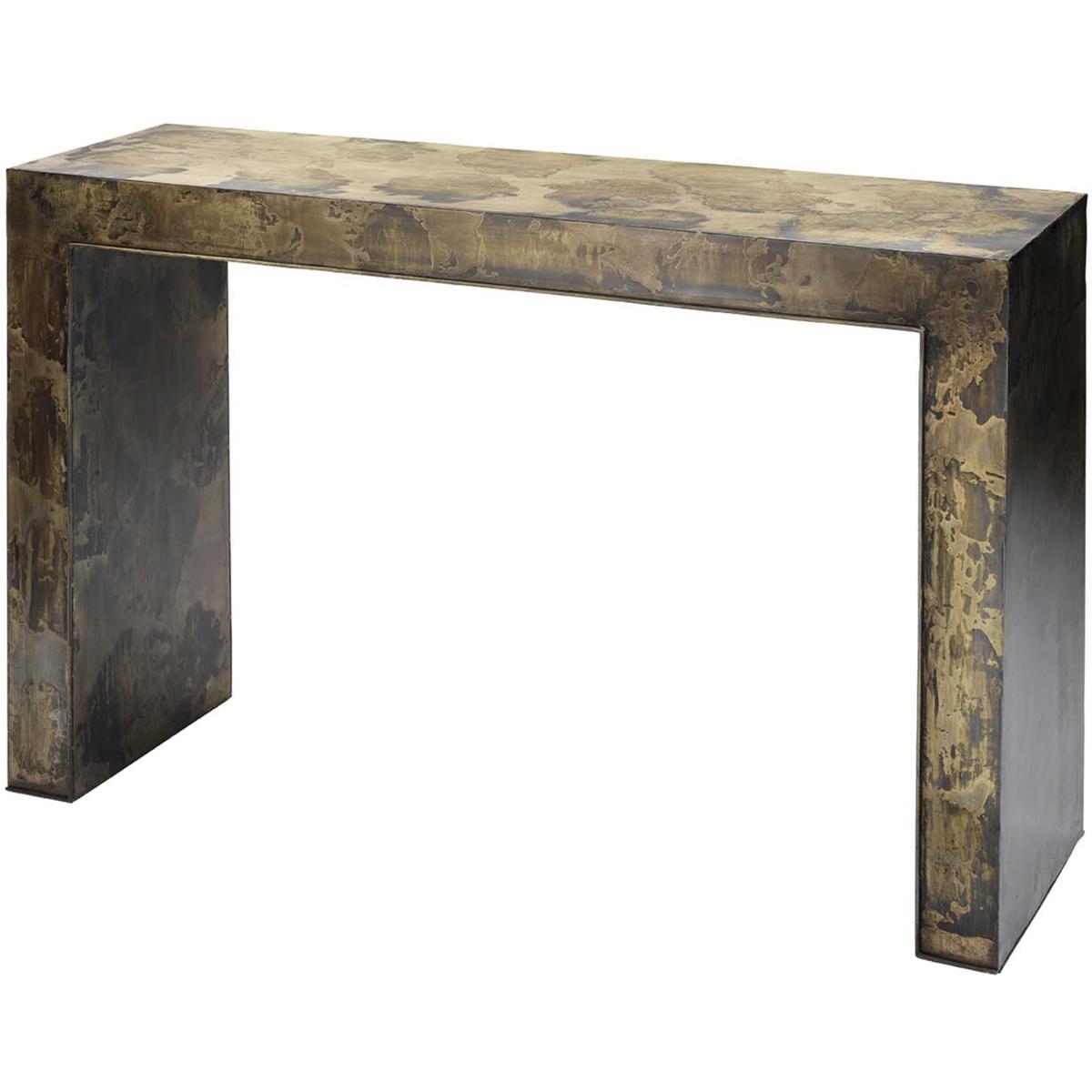 Jamie Young Co 20CHAR-COAW Charlemagne 48 X 15 inch Acid Washed Metal Console Table