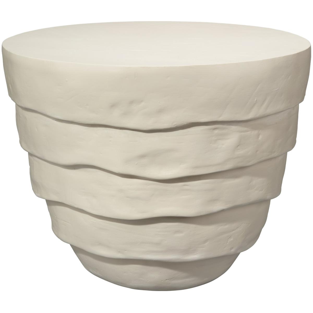 Jamie Young Co 20CONC-STCR Concentric 19 X 15.25 inch Cream White Side Table