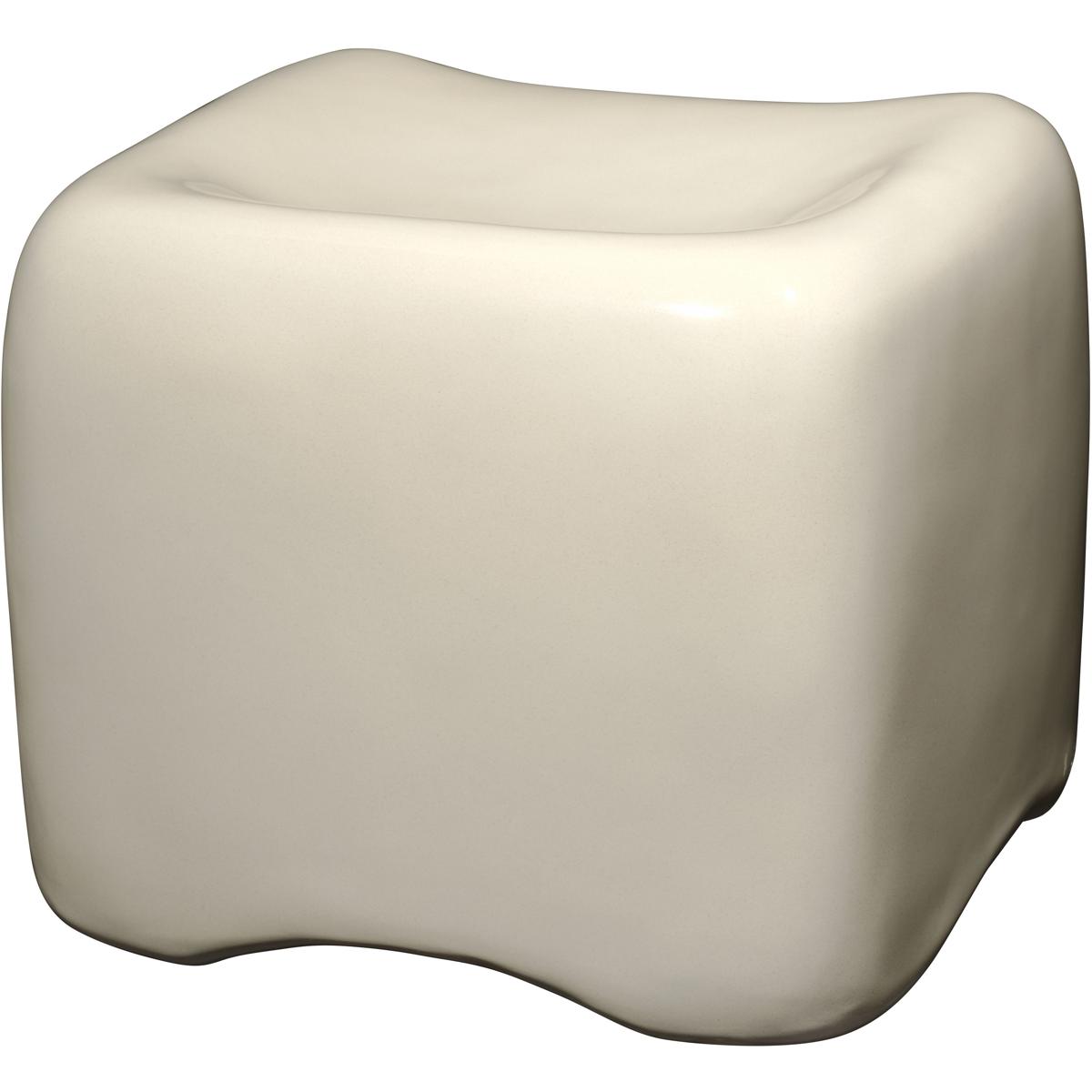 Jamie Young Co 20CUSH-STLCR Cushion 16 inch Cream Glaze Concrete Stool, Inline