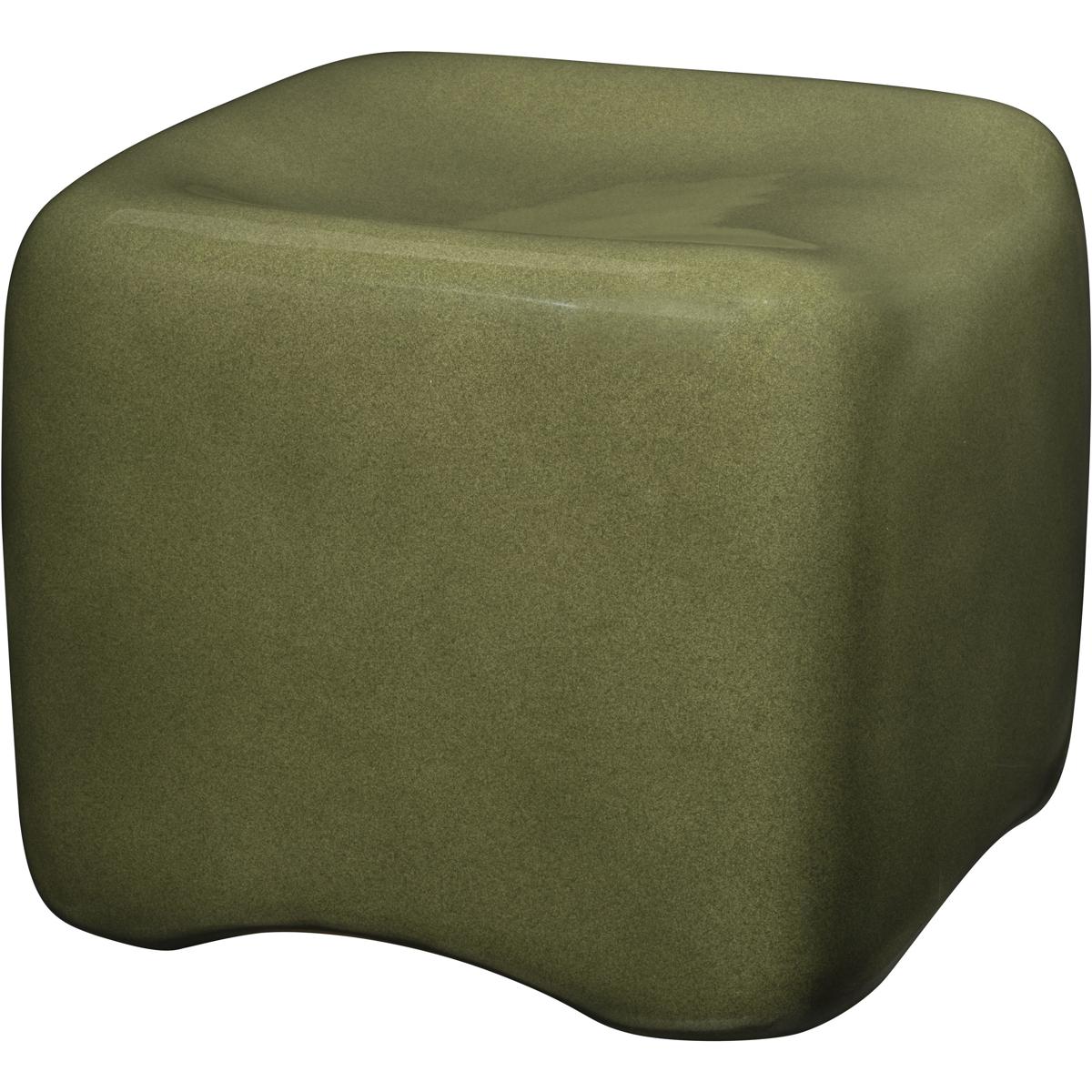 Jamie Young Co 20CUSH-STLOL Cushion 16 inch Olive Green Glaze Concrete Stool, Inline