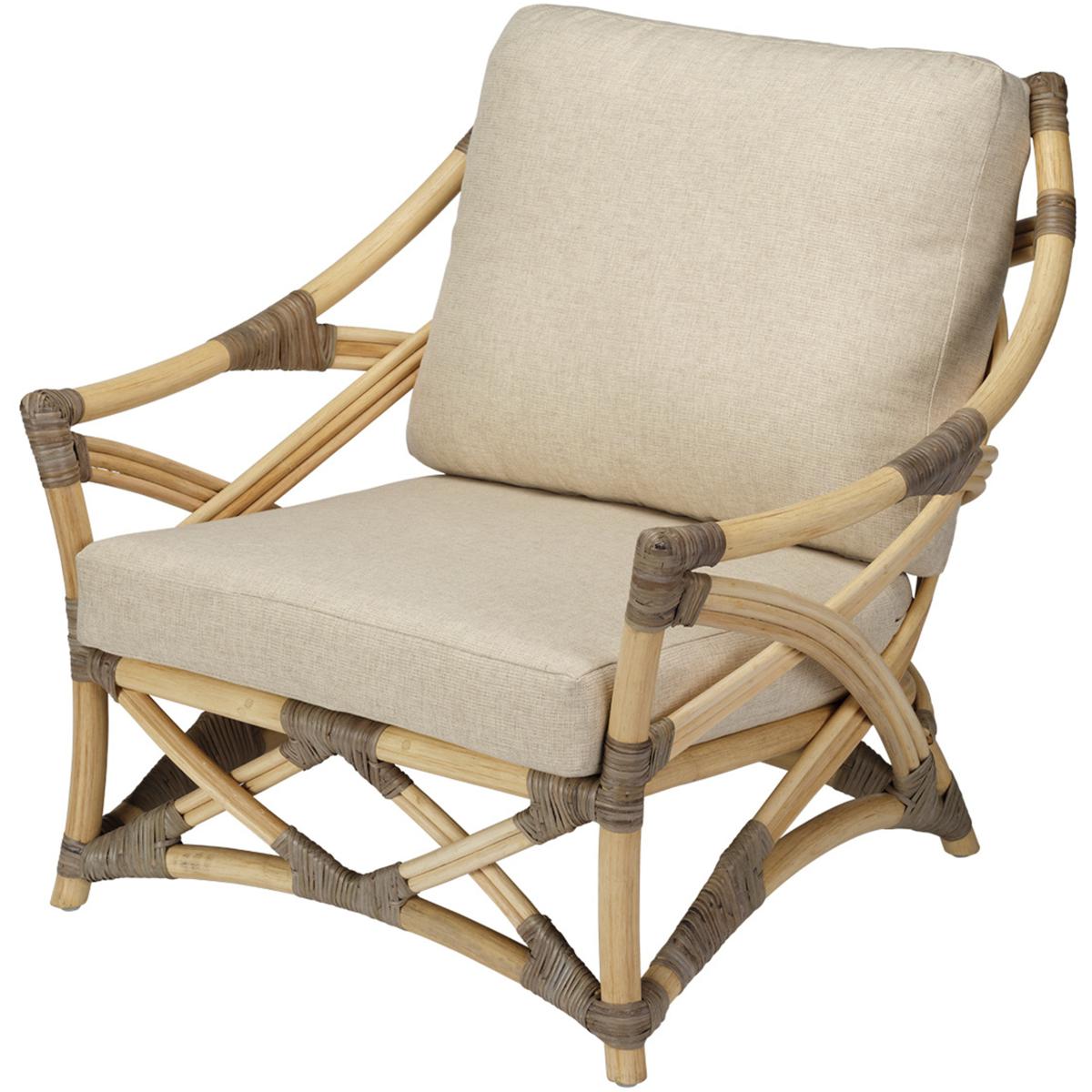 Jamie Young Co 20DUNE-CHGR Dune Matte Grey and Natural Lounge Chair