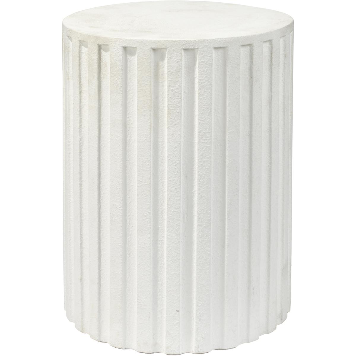 Jamie Young Co 20FLUT-STWH Fluted Column 22 X 16 inch White Concrete Side Table