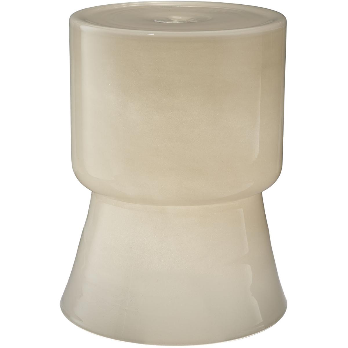 Jamie Young Co 20HUNT-STCR Huntington 17 inch Cream Glass Garden Stool