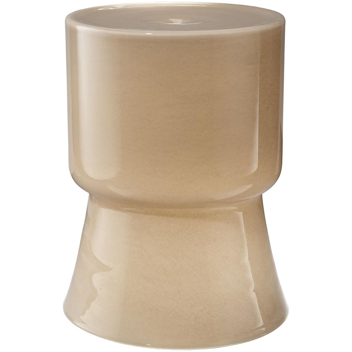 Jamie Young Co 20HUNT-STTA Huntington 17 inch Taupe Glass Garden Stool