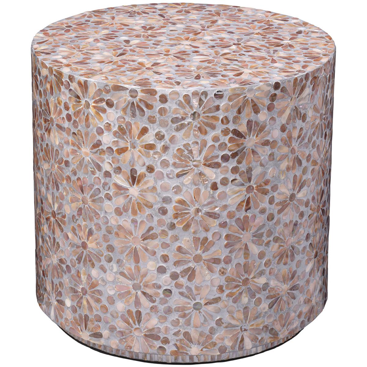 Jamie Young Co 20MARISTMOP Marigold 1975 X 185 inch Pink Mother of Pearl Side Table Inline