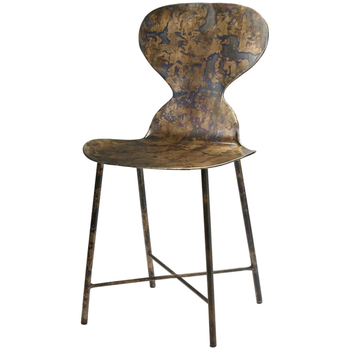 Jamie Young Co 20MCCA-CHAW McCallan Metal Acid Washed Metal Dining Chair