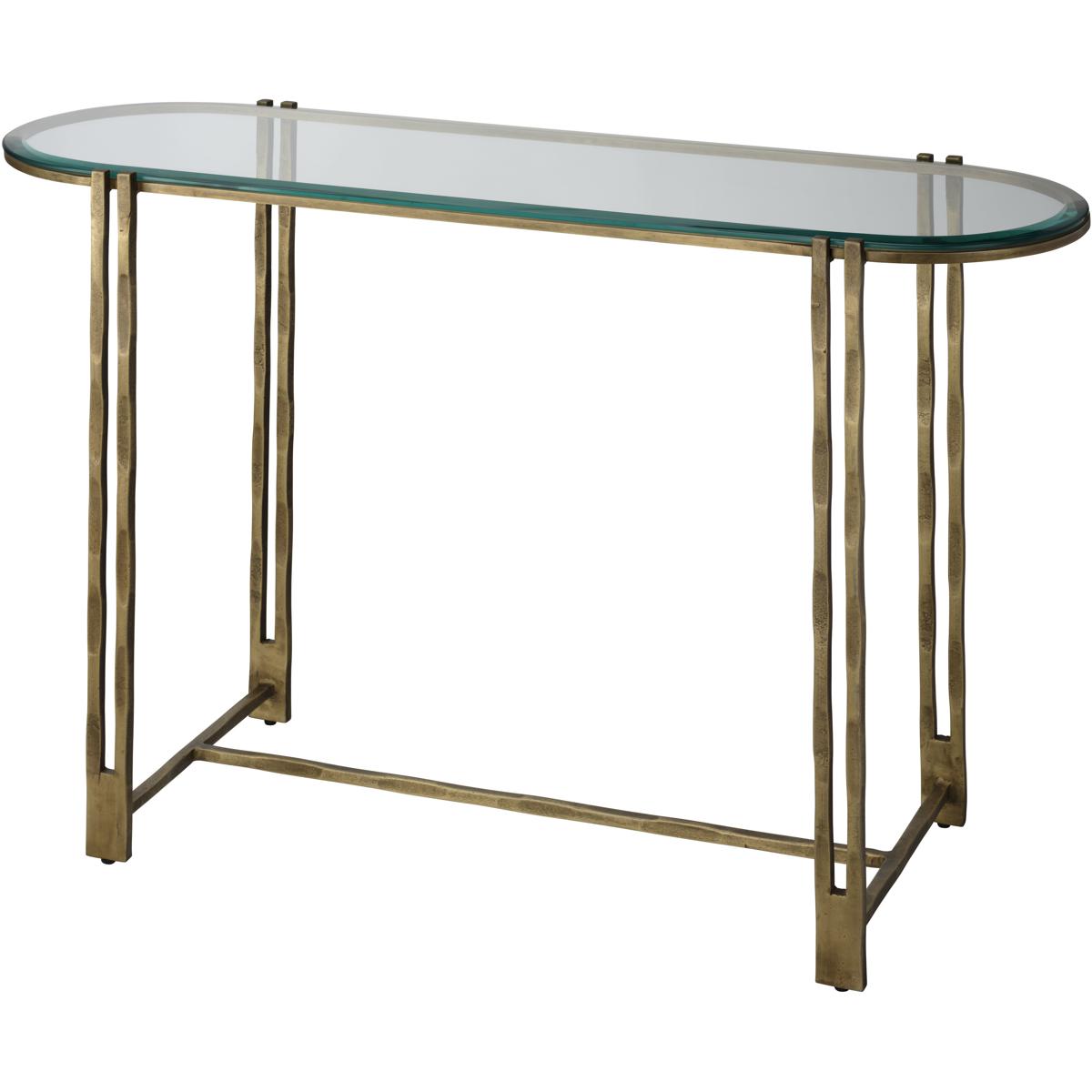 Jamie Young Co 20METR-COAB Metrical 48 inch Antique Brass Console Table, Inline