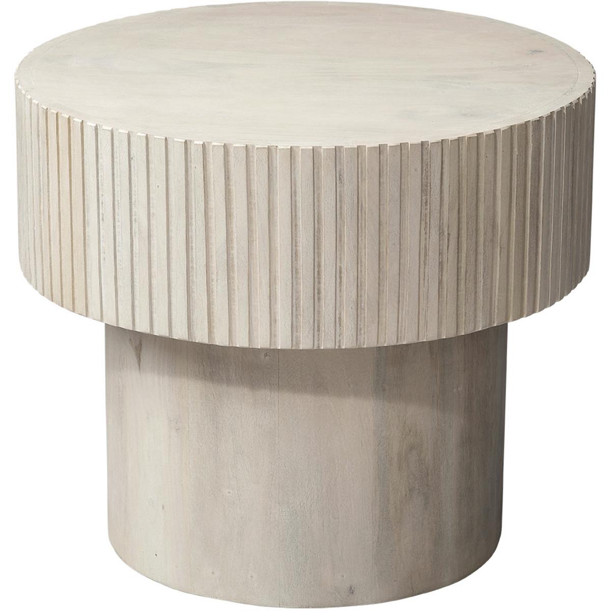 Jamie Young Co 20NOTC-RNBW Notch 22 X 19 inch White Wash Side Table, Inline