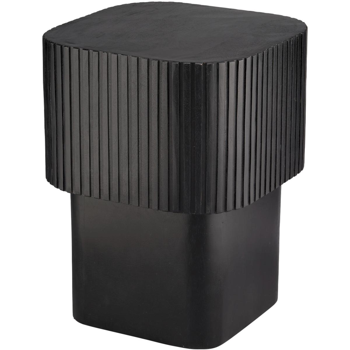 Jamie Young Co 20NOTC-SQBK Notch 20.75 X 15.75 inch Black Side Table, Square