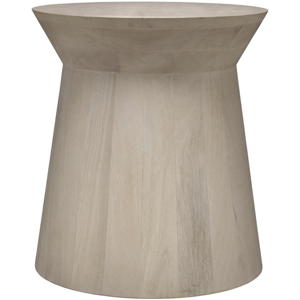 Jamie Young Co 20PORC-STBW Porcini 18 X 15.75 inch Bleached White Side Table, Inline