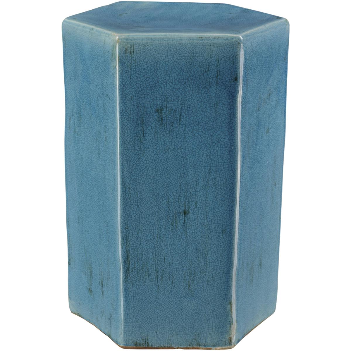 Jamie Young Co 20PORT-LGAZ Porto 21 X 15 inch Azure Ceramic Side Table