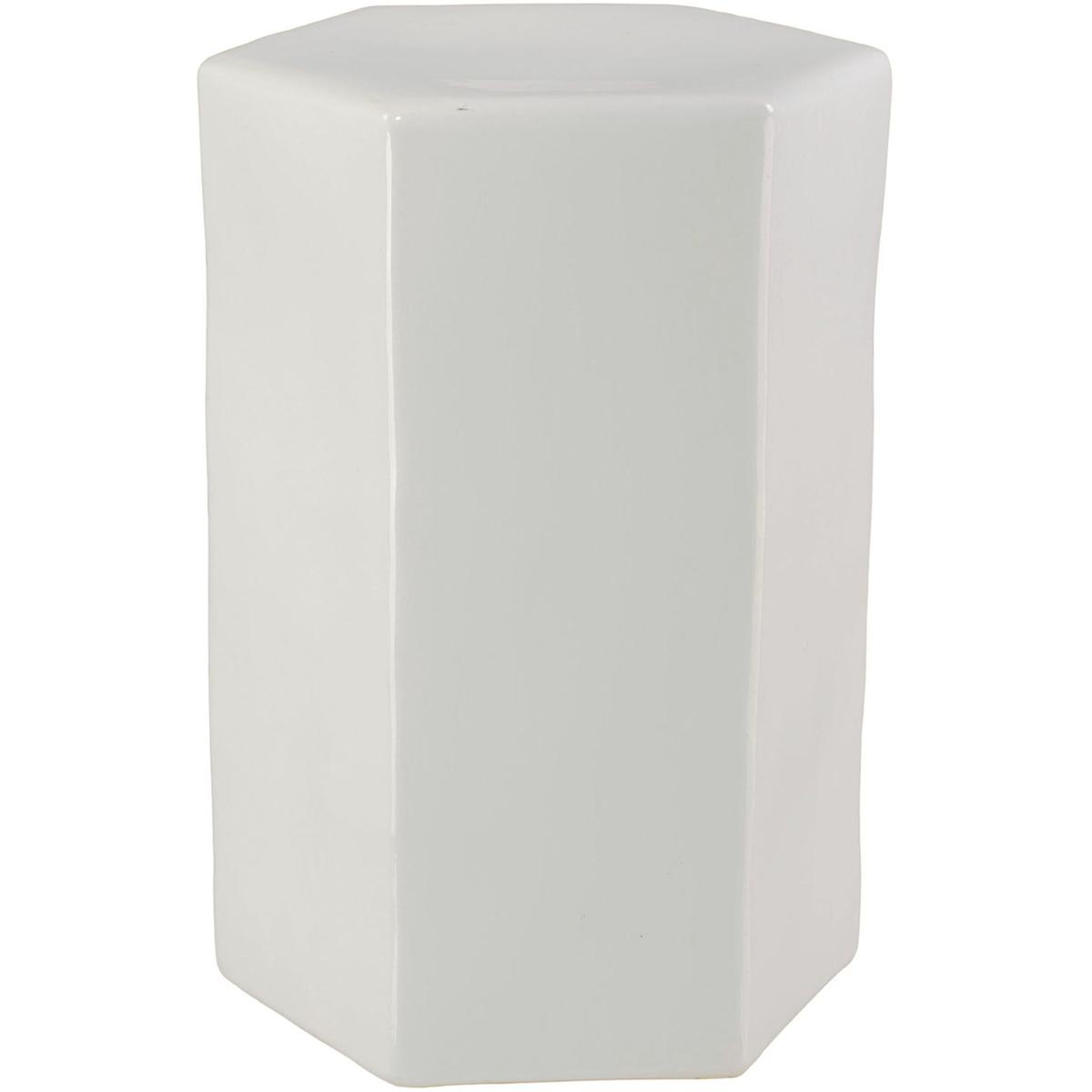 Jamie Young Co 20PORT-LGWH Porto 21 X 15 inch White Ceramic Side Table