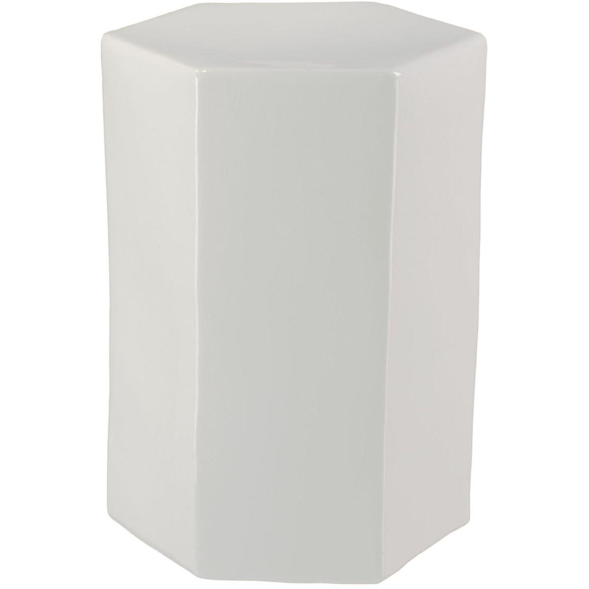 Jamie Young Co 20PORT-SMWH Porto 16 X 10 inch White Ceramic Side Table