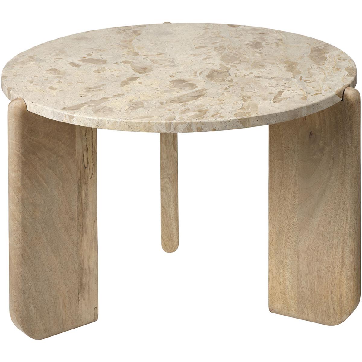 Jamie Young Co 20QUAR-CONA Quarry 28 X 18 inch Natural Light Mango Wood and Natural Tan Stone Coffee Table