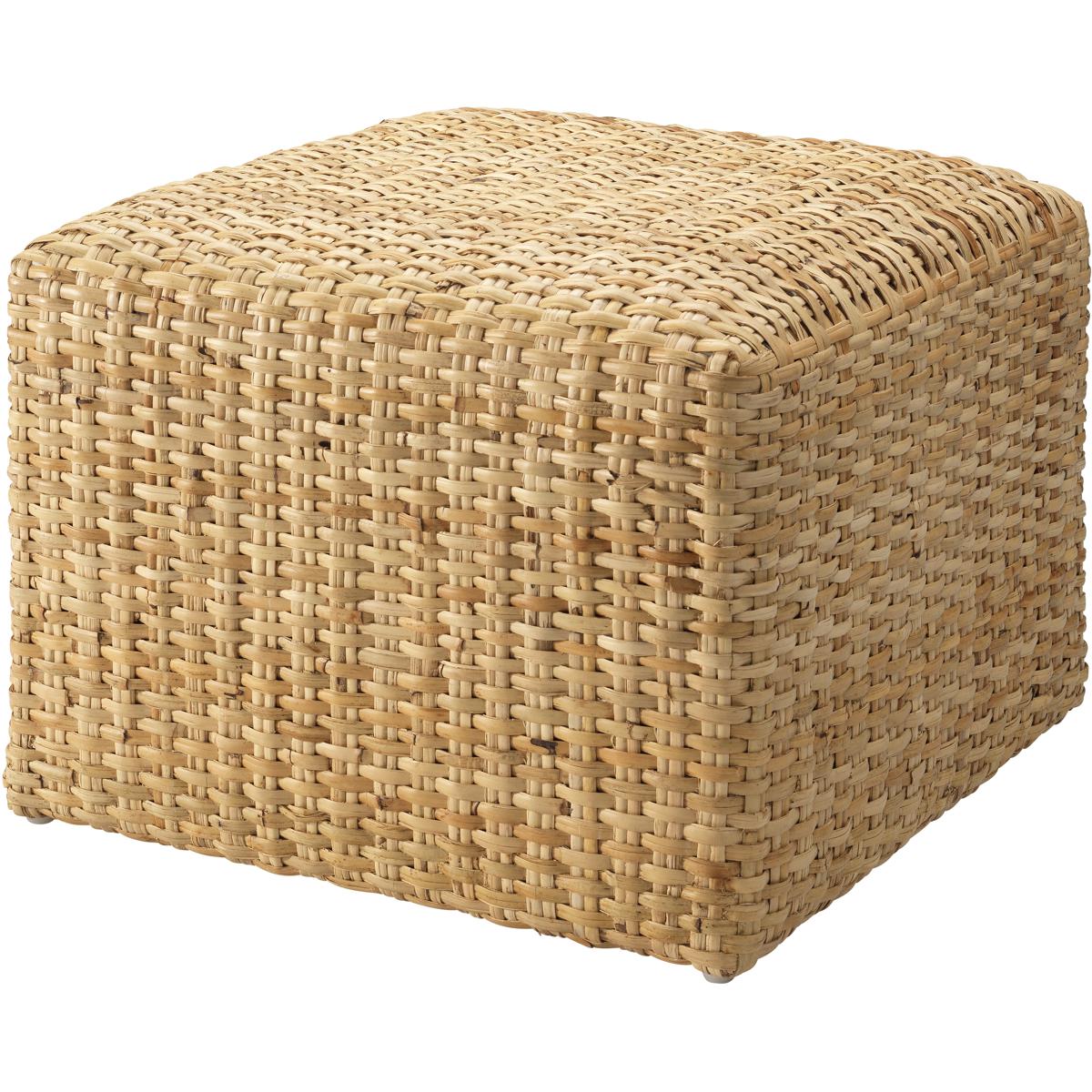 Jamie Young Co 20RATT-LGNA Natural Rattan 18 inch Natural Rattan Ottoman