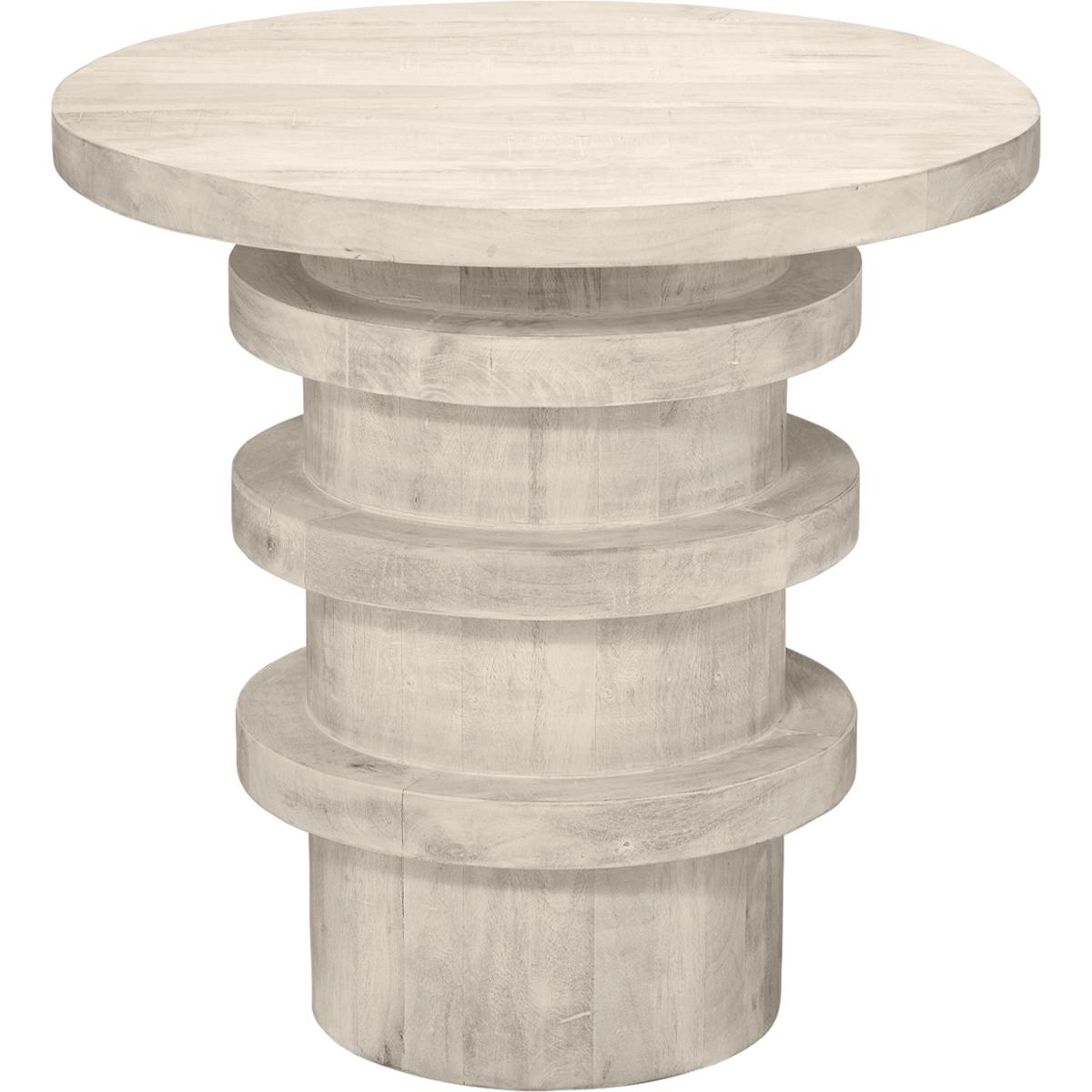 Jamie Young Co 20REVO-STNA Revolve 24 X 24 inch White Wash Side Table, Inline