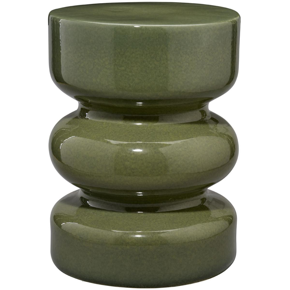 Jamie Young Co 20SAGU-STGR Saguaro 18.5 inch Reactive Green Glaze Garden Stool