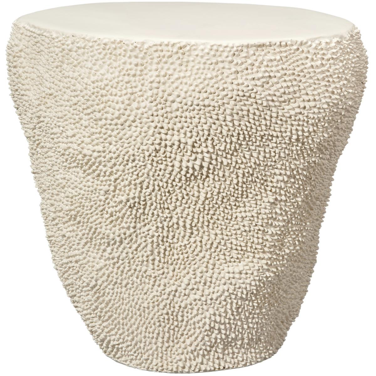 Jamie Young Co 20UNI-LGCR Uni 24 X 24 inch Cream White Side Table, Large