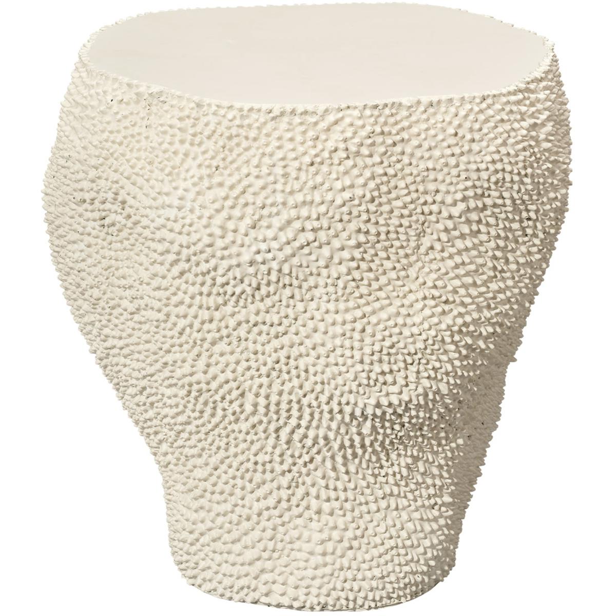 Jamie Young Co 20UNI-SMCR Uni 17 X 17 inch Cream White Side Table, Small