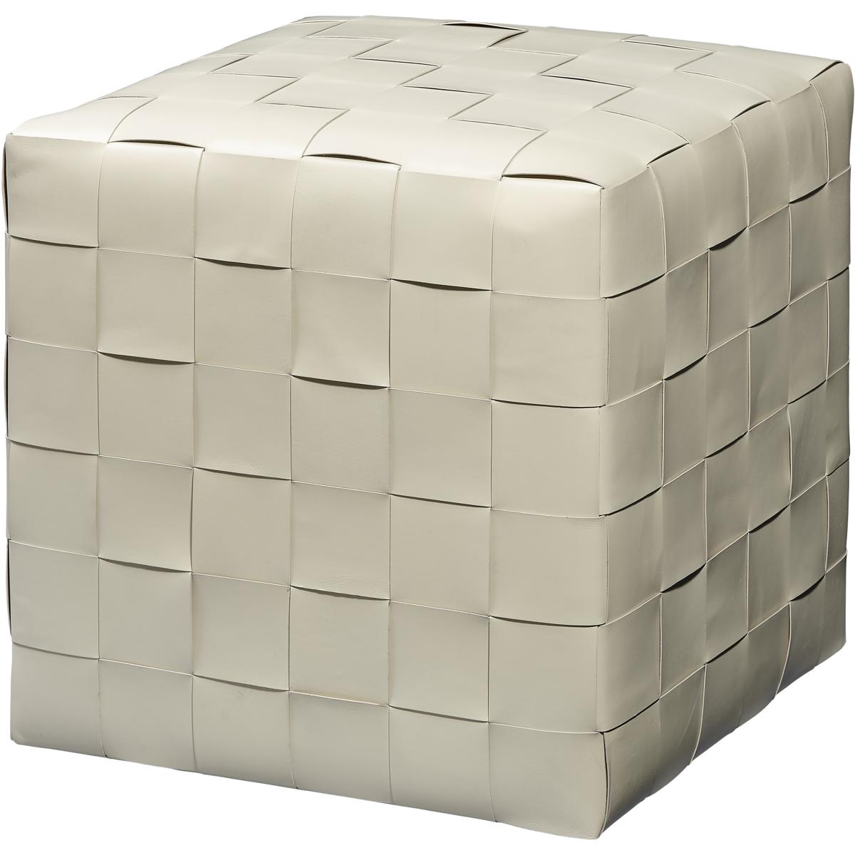 Jamie Young Co 20WOVE-WHLE Ottoman 18 inch Cream Ottoman