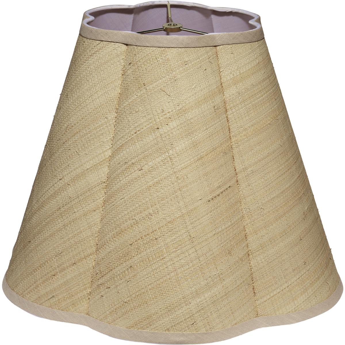Jamie Young Co 2SCAL-88LG Scalloped Natural Raffia 18 inch Shade in Large, Large