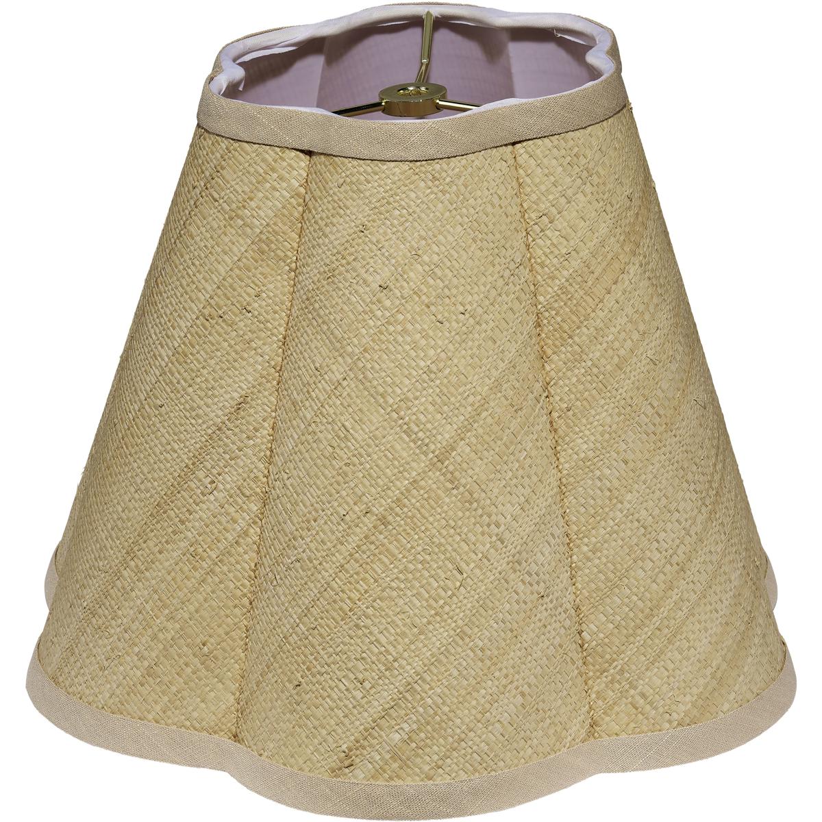 Jamie Young Co 2SCAL-88SM Scalloped Natural Raffia 12 inch Shade in Small, Small