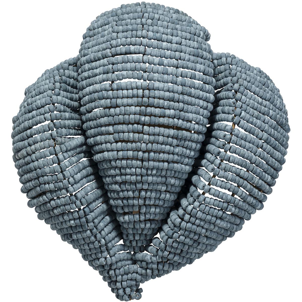 Jamie Young Co 4ANGU-SCBL Anguilla LED 14.5 inch Blue Wood Beads Wall Sconce Wall Light, Inline