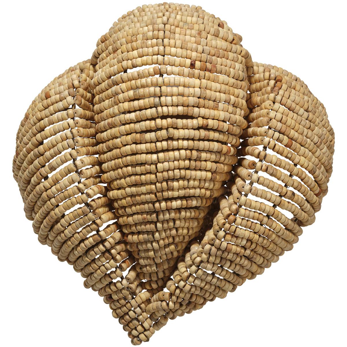 Jamie Young Co 4ANGU-SCNA Anguilla LED 14.5 inch Natural Wood Beads Wall Sconce Wall Light, Inline