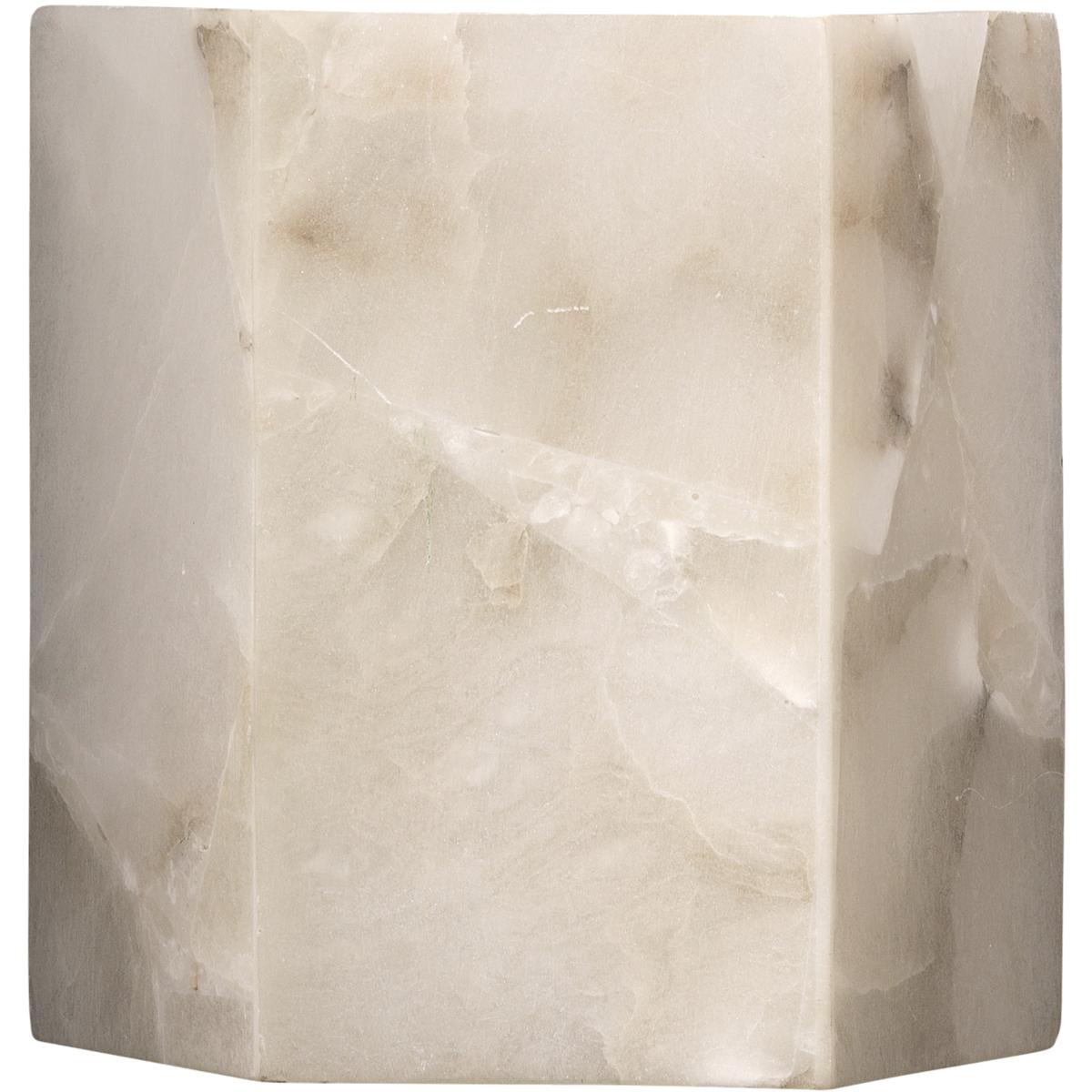 Jamie Young Co 4BORE-SCAL Borealis 1 Light 7 inch Alabaster Wall Sconce Wall Light, Hexagon
