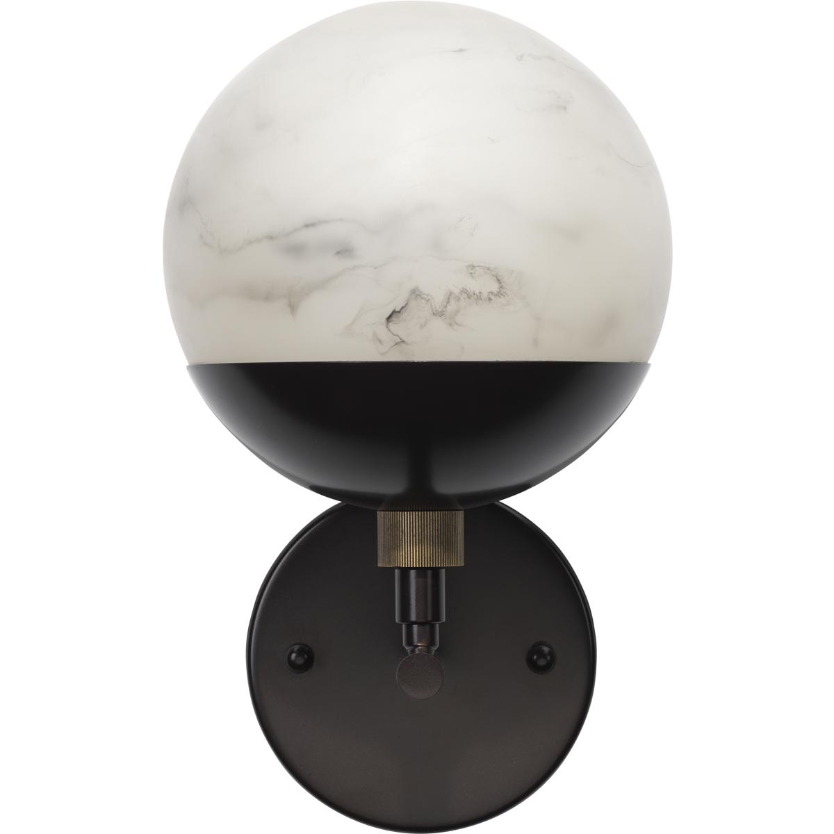 Jamie Young Co 4METR-SCOB Metro 1 Light 7 inch Faux White Alabaster and Oil Rubbed Bronze Wall Sconce Wall Light